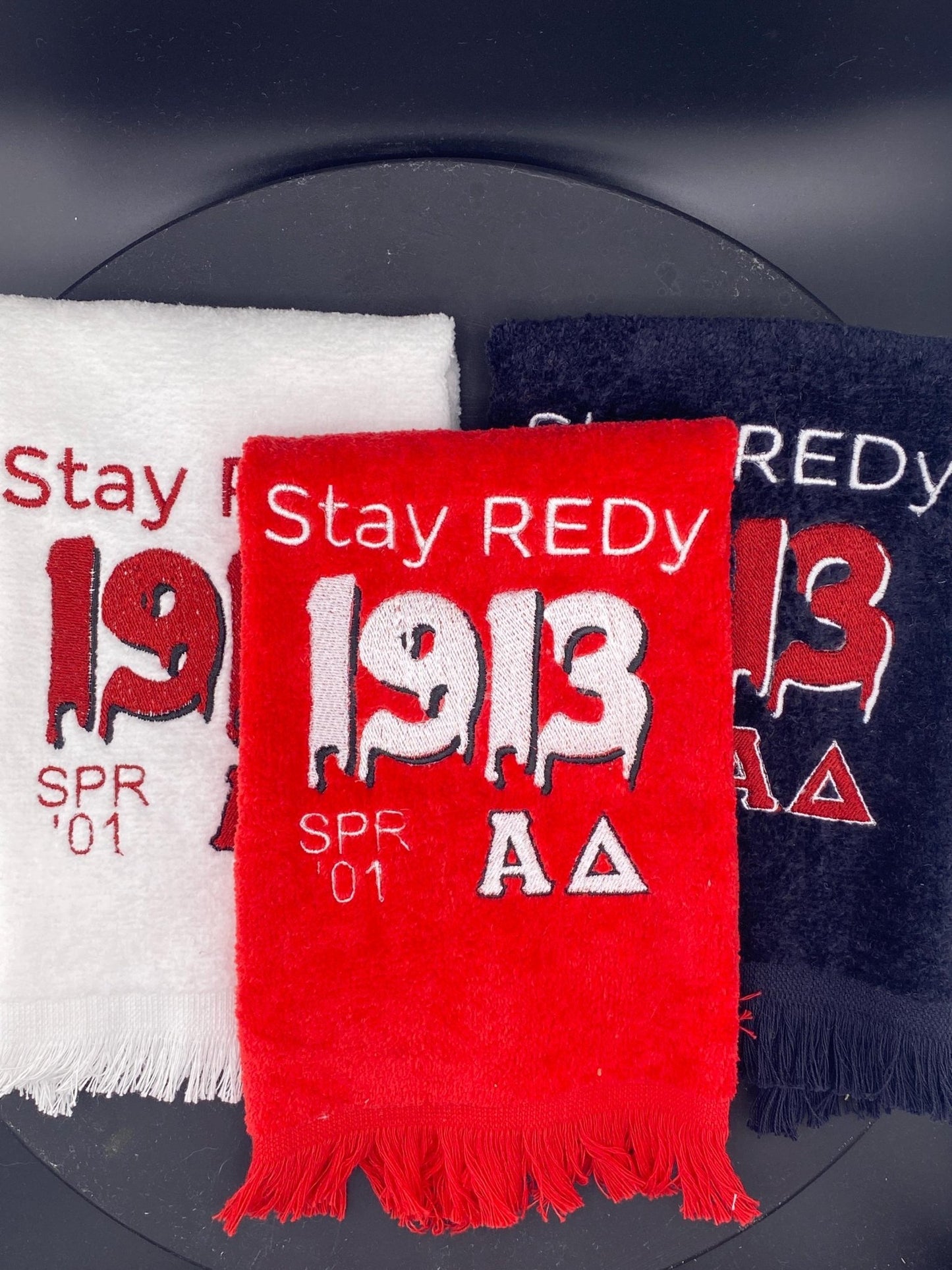 Delta Sigma Theta Towel – Embroidered Sorority Gift for Probate & Homecoming | Divine 9 Drip - West & Remount Custom Apparel