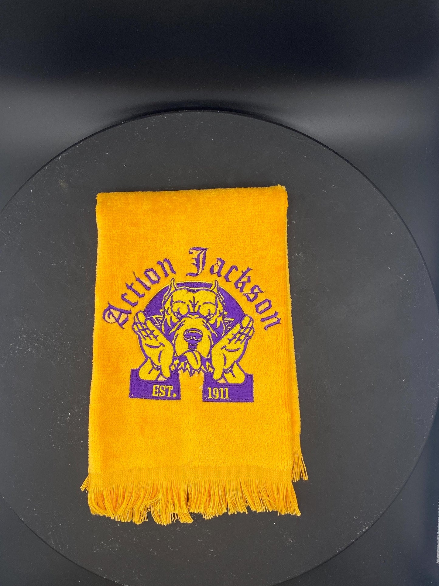 Omega Psi Phi Hooks Towel – Custom Embroidered Que Hand Sign