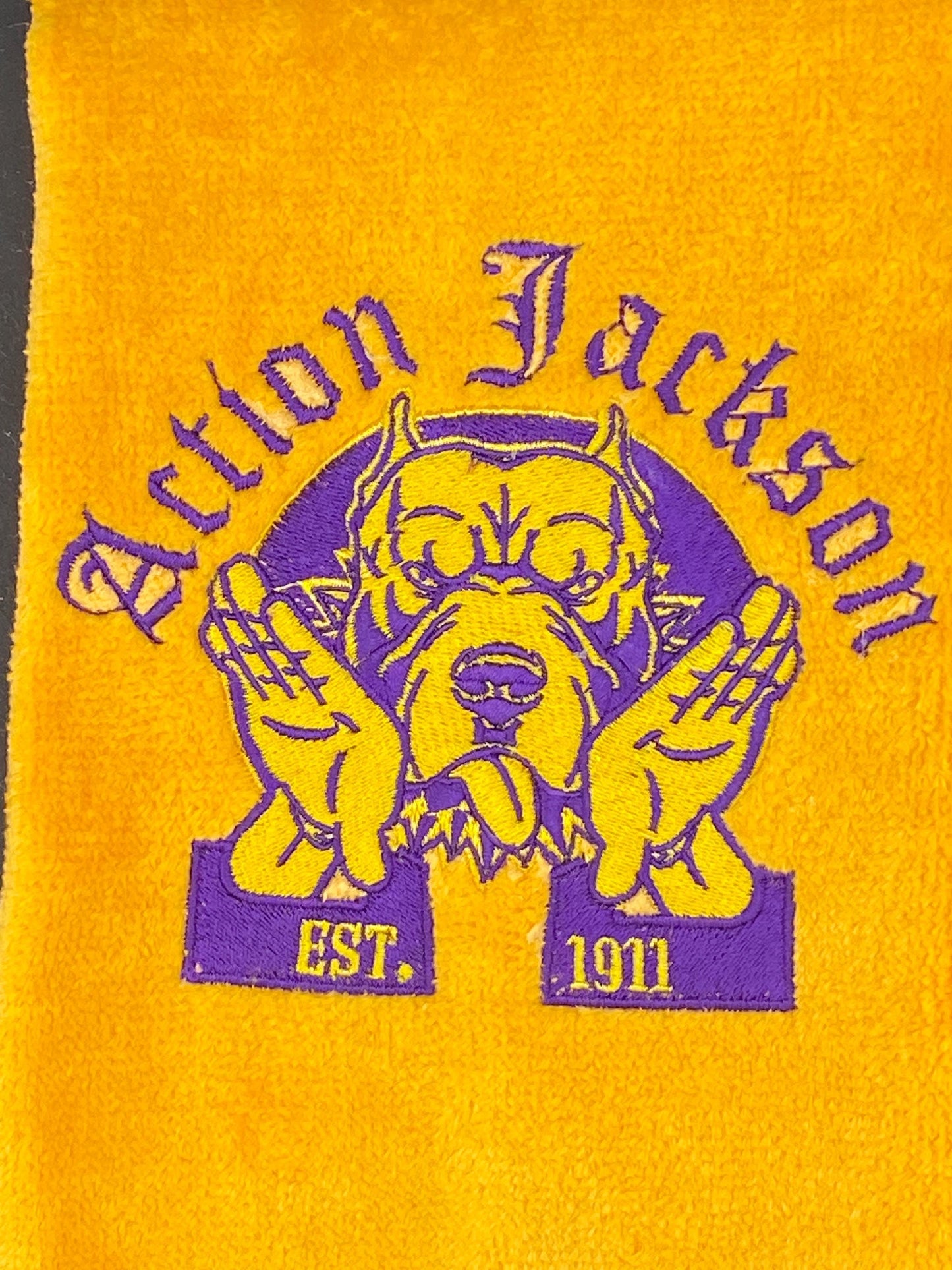 Omega Psi Phi Hooks Towel – Custom Embroidered Que Hand Sign