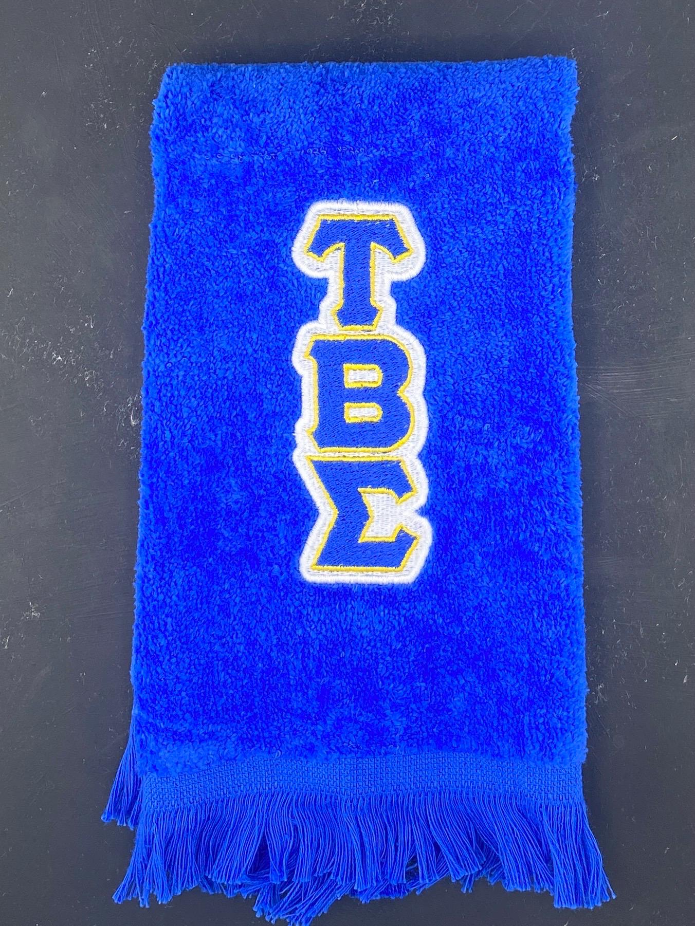 Tau Beta Sigma Letters Embroidered Stroll Towel