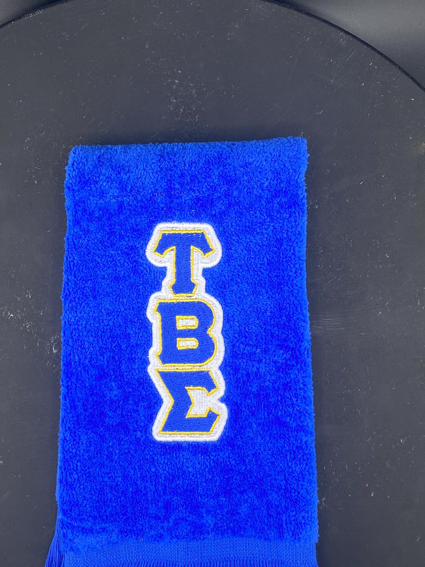 Tau Beta Sigma Letters Embroidered Stroll Towel