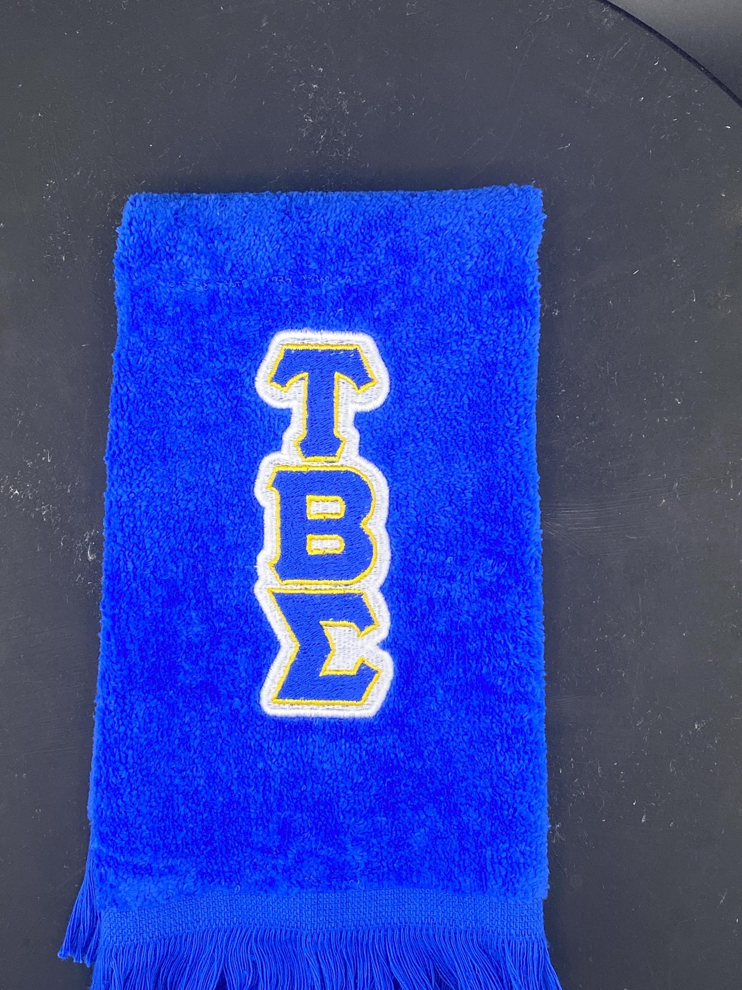 Tau Beta Sigma Letters Embroidered Stroll Towel