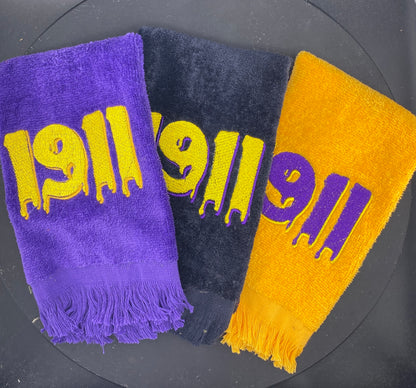 Omega Psi Phi 1911 Drip Stroll Towel – Founding Year Edition