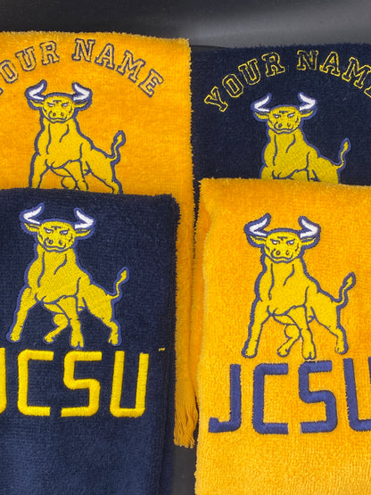 JCSU Golden Bull Embroidered Towel – Personalized HBCU Pride
