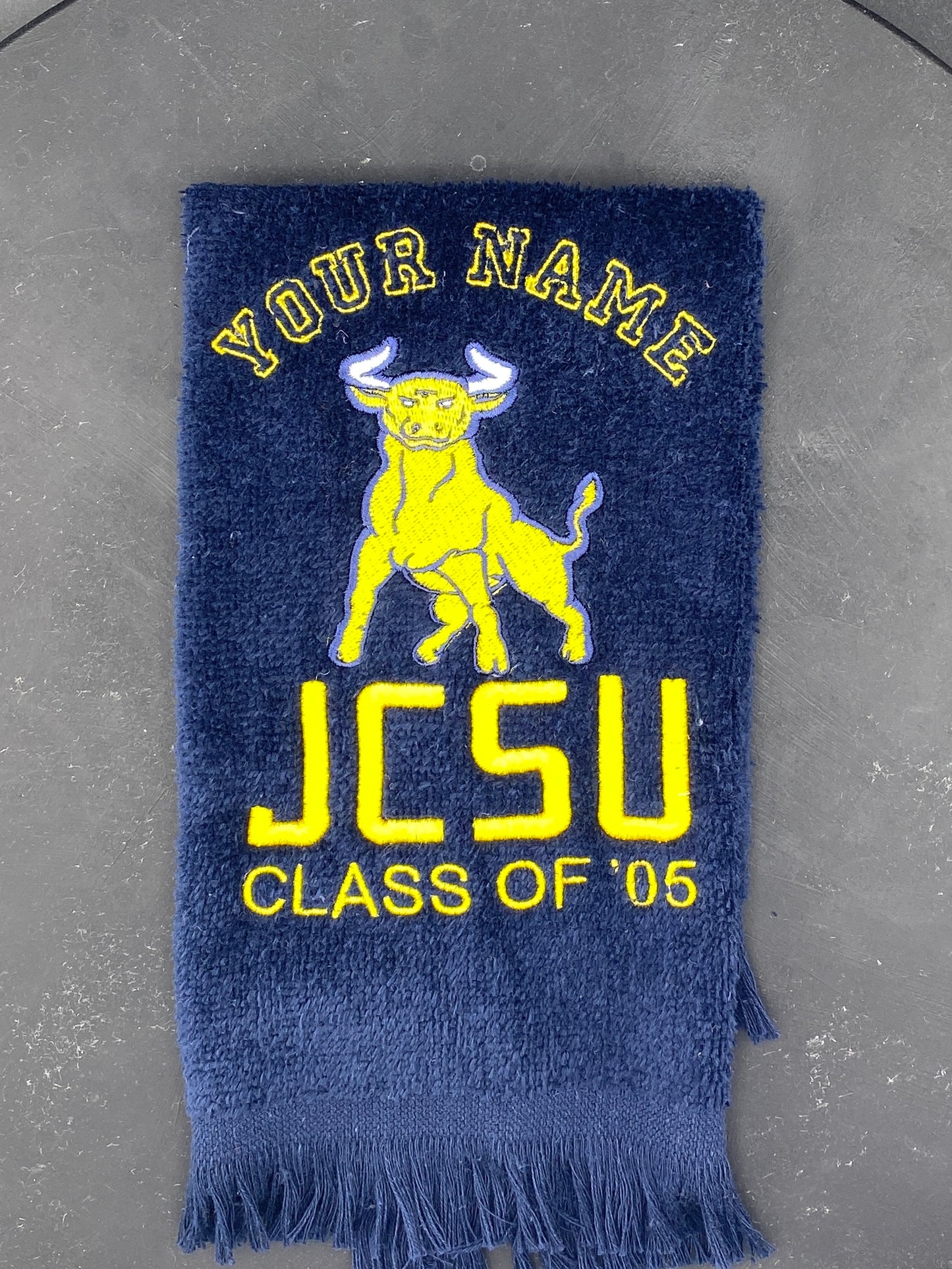 JCSU Golden Bull Embroidered Towel – Personalized HBCU Pride