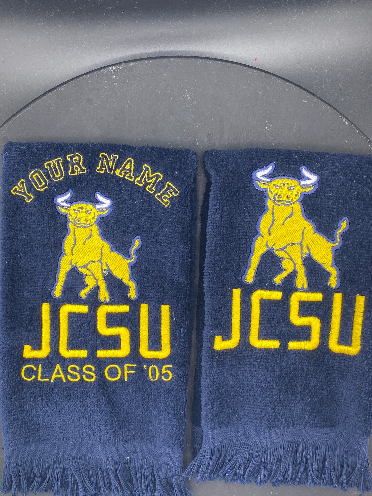 JCSU Golden Bull Embroidered Towel – Personalized HBCU Pride