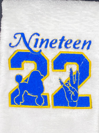 Sigma Gamma Rho Legacy Towel – Greek Letter Embroidery