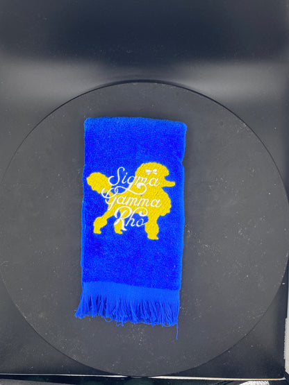 Sigma Gamma Rho Poodle Towel – Custom Embroidered Mascot