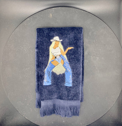 Cowboy Bey Embroidered Leisure Luxe Towel
