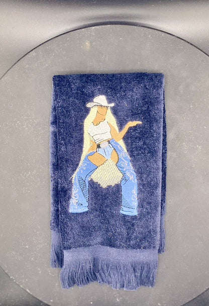 Cowboy Bey Embroidered Leisure Luxe Towel
