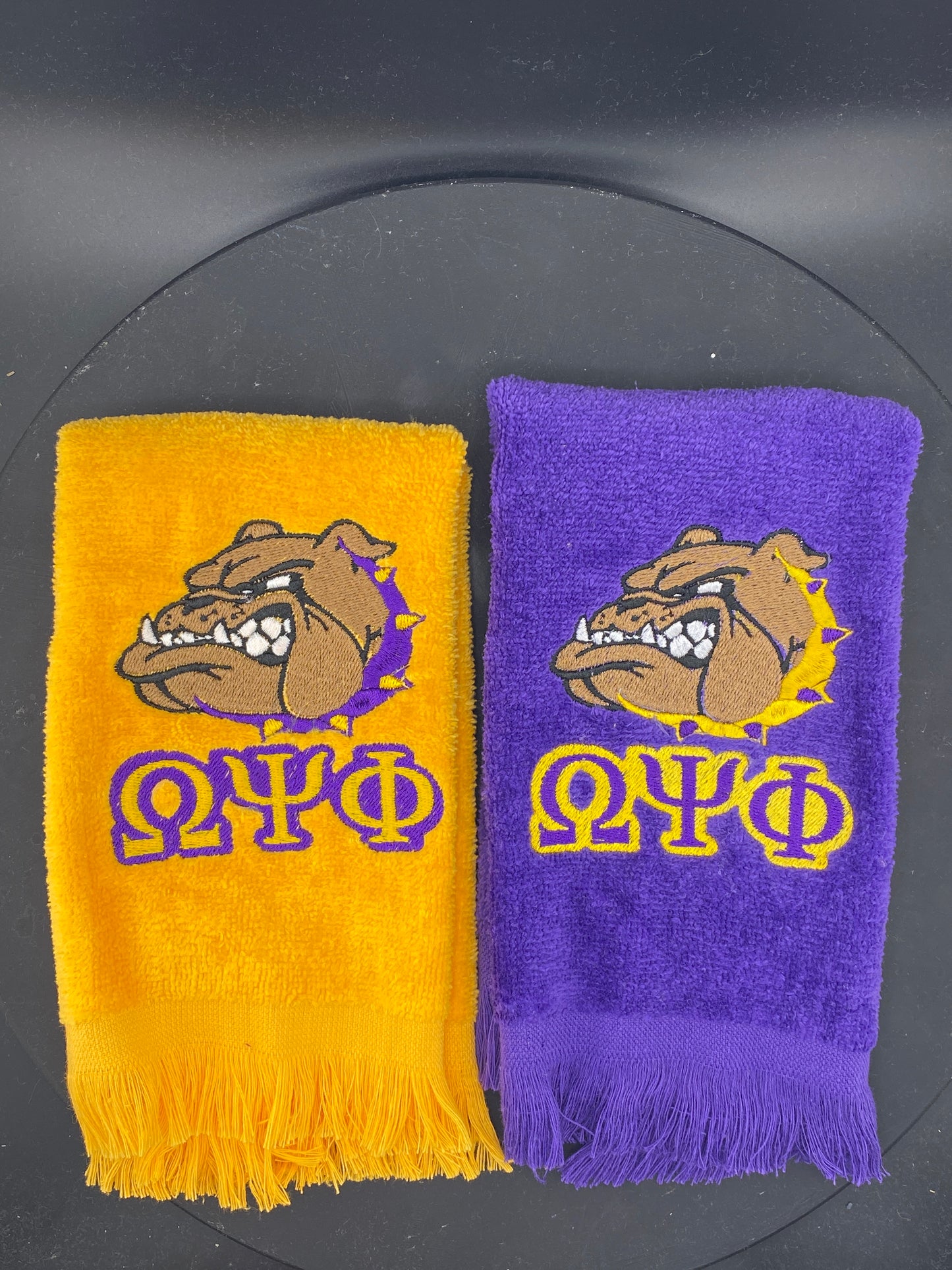 Omega Psi Phi Bulldawg Stroll Towel – Custom Embroidered