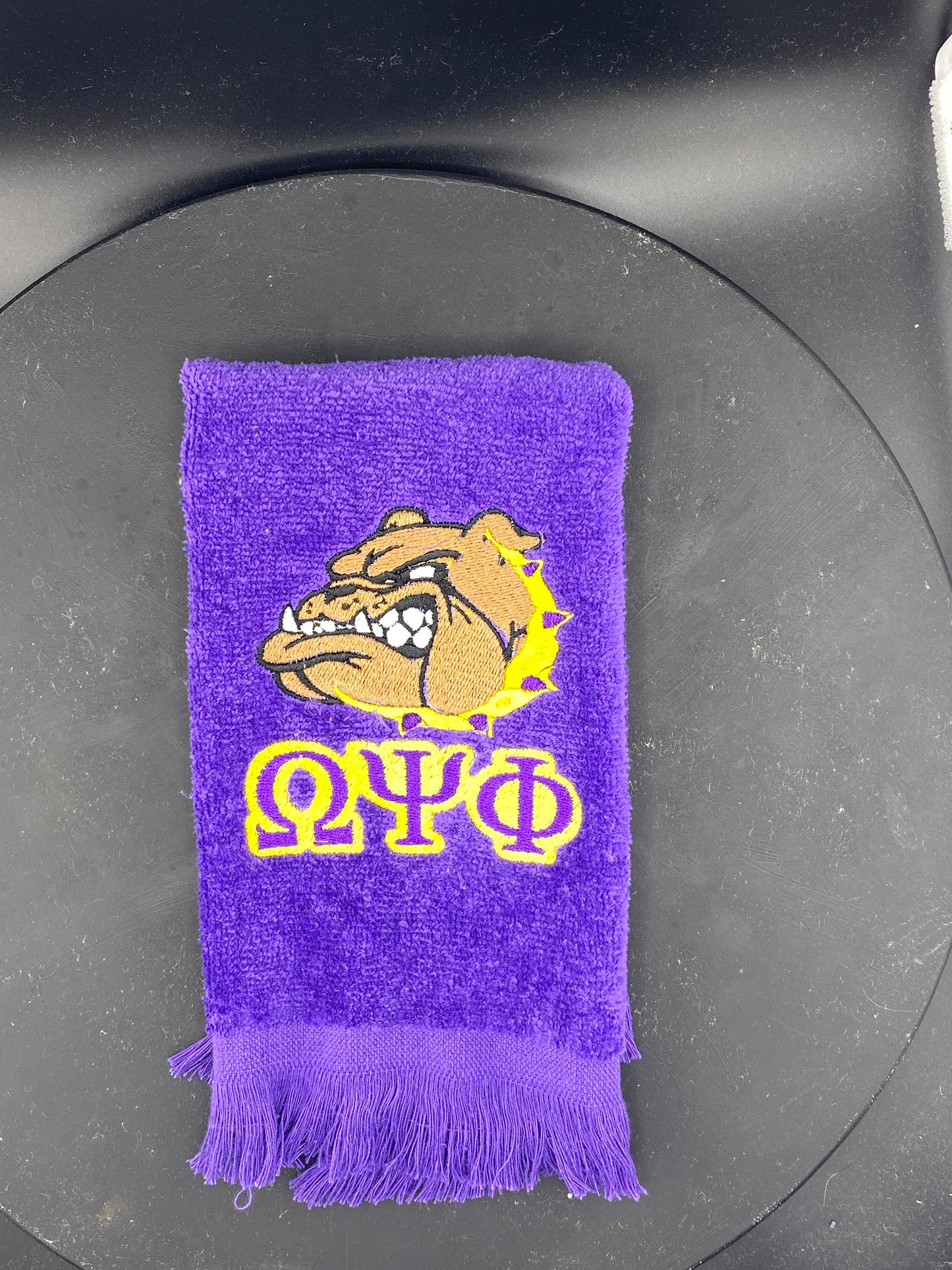 Omega Psi Phi Bulldawg Stroll Towel – Custom Embroidered