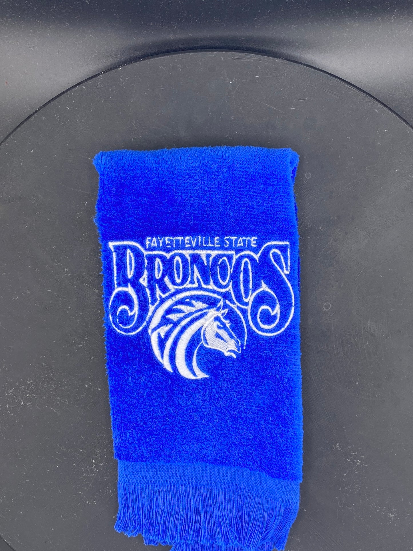 Fayetteville State University Broncos Embroidered Towel – Royal Blue Velour