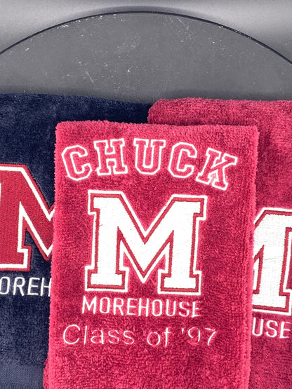 Morehouse College “M” Leisure Luxe Towel – Custom Embroidered HBCU Gift