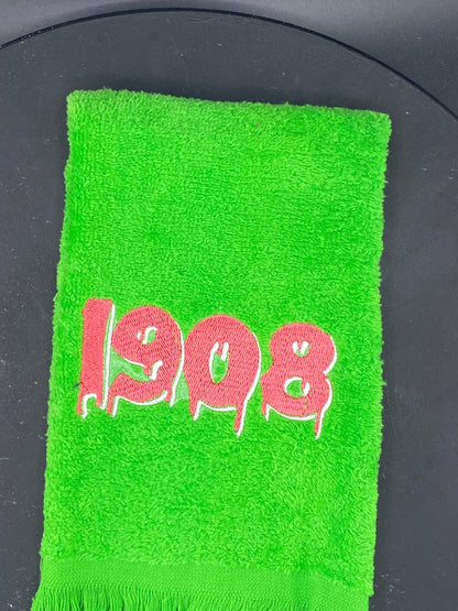 Alpha Kappa Alpha Fingertip Towel – Embroidered Greek Gift for Homecoming & Probate | Divine 9 Drip - West & Remount Custom Apparel