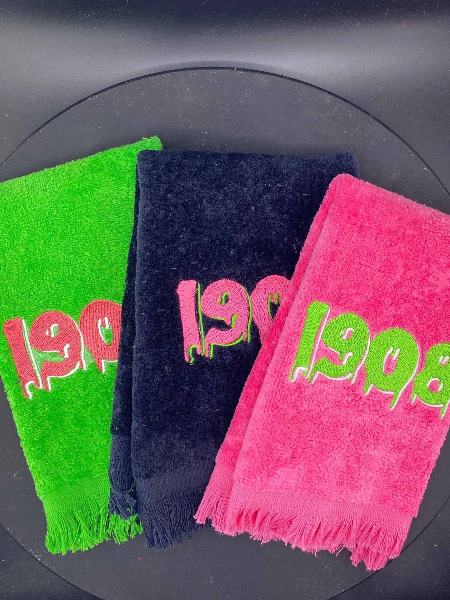 Alpha Kappa Alpha Fingertip Towel – Embroidered Greek Gift for Homecoming & Probate | Divine 9 Drip - West & Remount Custom Apparel