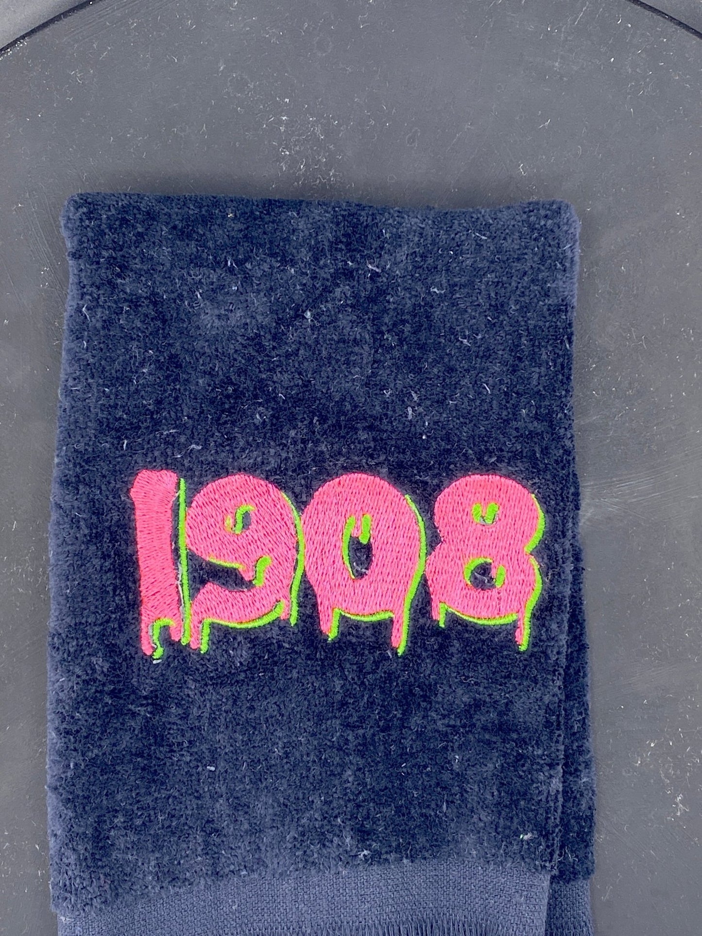 Alpha Kappa Alpha Fingertip Towel – Embroidered Greek Gift for Homecoming & Probate | Divine 9 Drip - West & Remount Custom Apparel