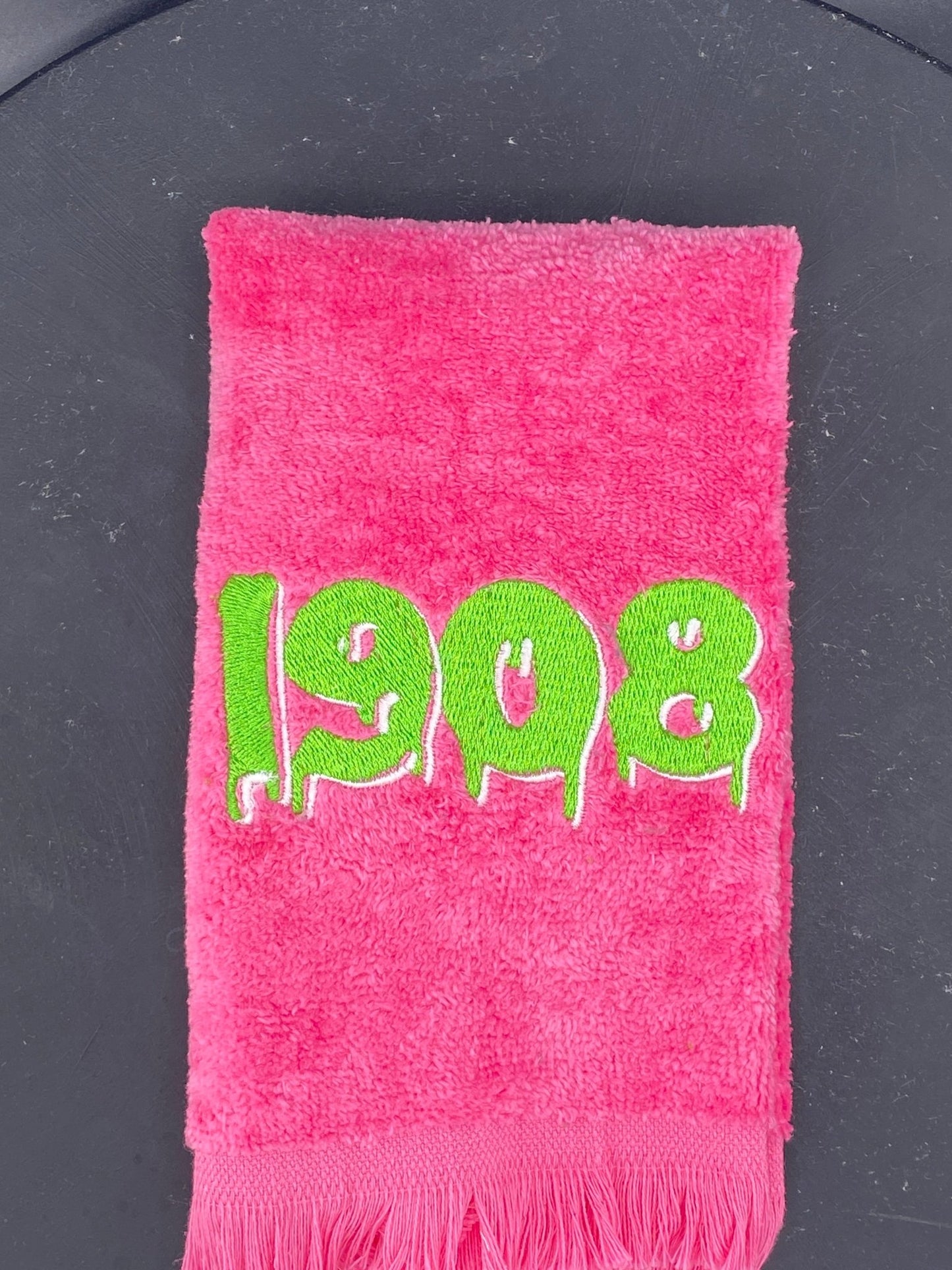 Alpha Kappa Alpha Fingertip Towel – Embroidered Greek Gift for Homecoming & Probate | Divine 9 Drip - West & Remount Custom Apparel