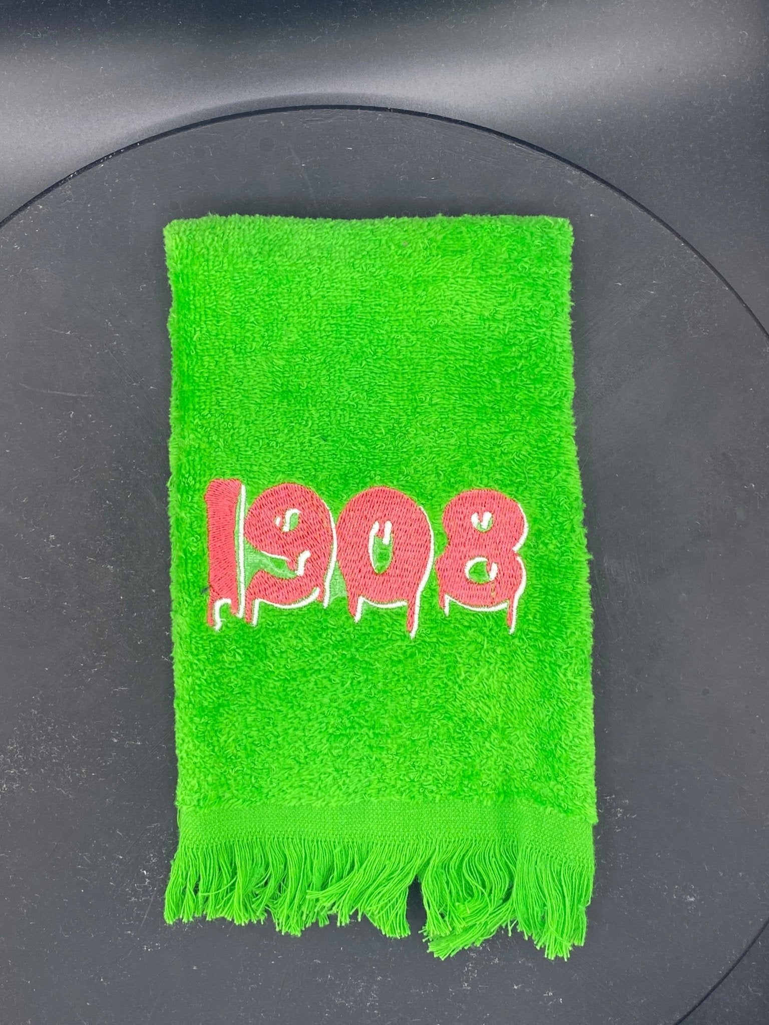 Alpha Kappa Alpha Fingertip Towel – Embroidered Greek Gift for Homecoming & Probate | Divine 9 Drip - West & Remount Custom Apparel