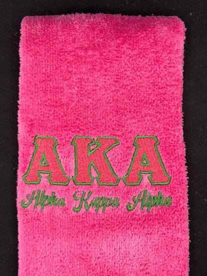 Alpha Kappa Alpha Letters Series Embroidered Towel - West & Remount Custom Apparel