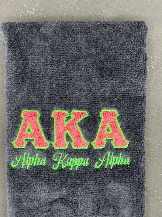 Alpha Kappa Alpha Letters Series Embroidered Towel - West & Remount Custom Apparel