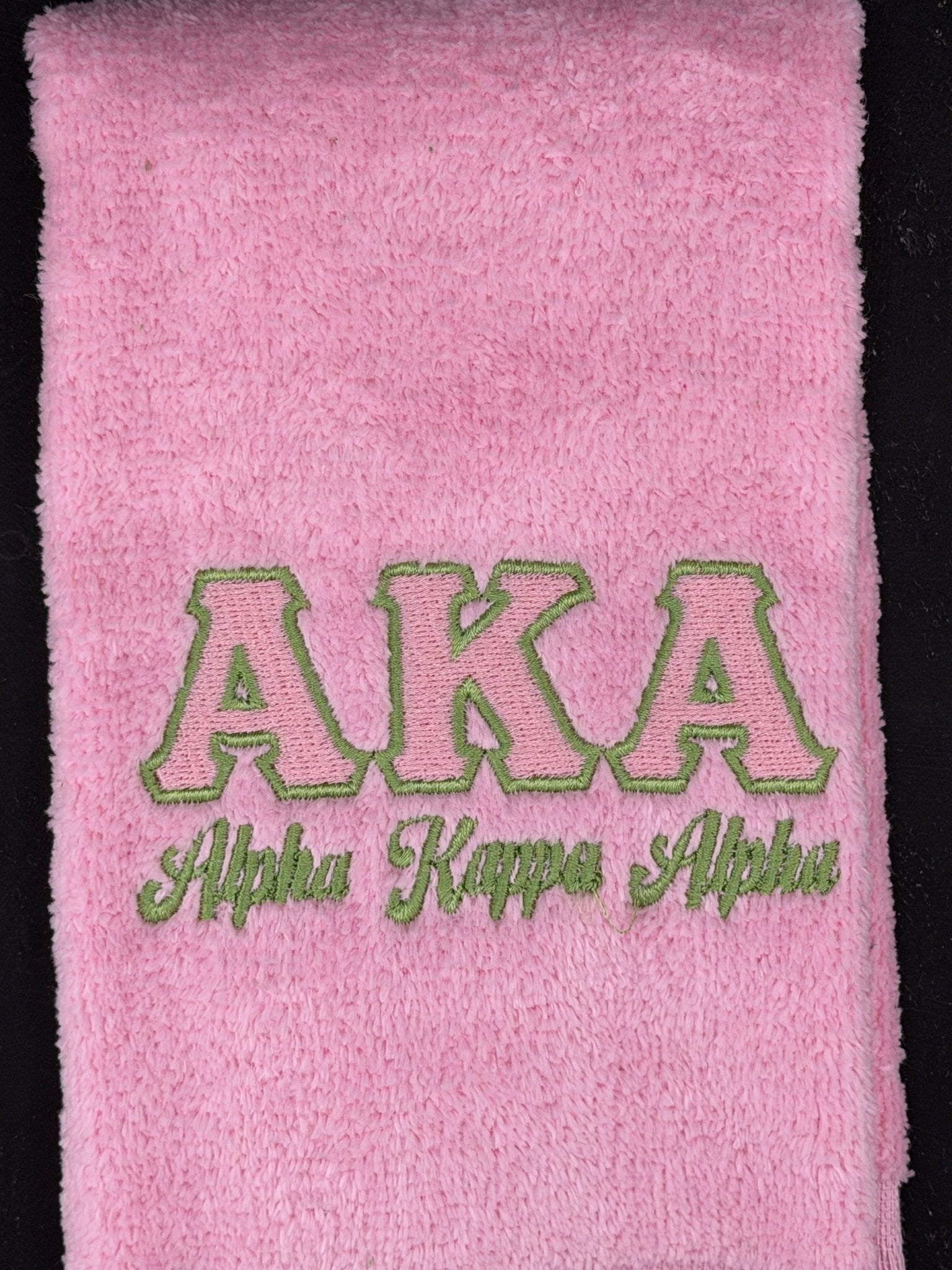 Alpha Kappa Alpha Letters Series Embroidered Towel - West & Remount Custom Apparel