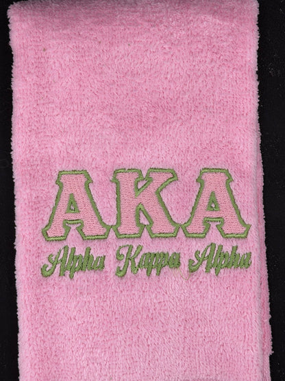 Alpha Kappa Alpha Letters Series Embroidered Towel - West & Remount Custom Apparel