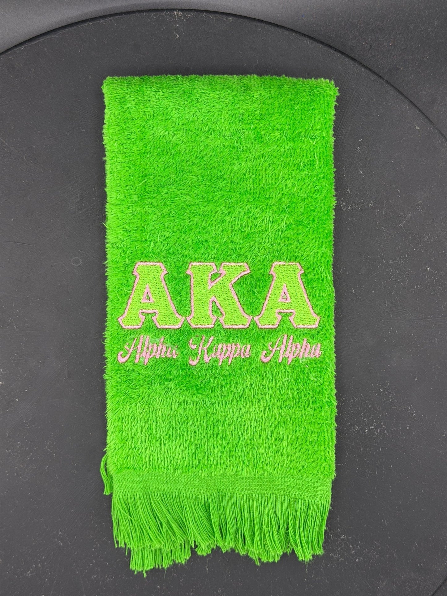 Alpha Kappa Alpha Letters Series Embroidered Towel - West & Remount Custom Apparel