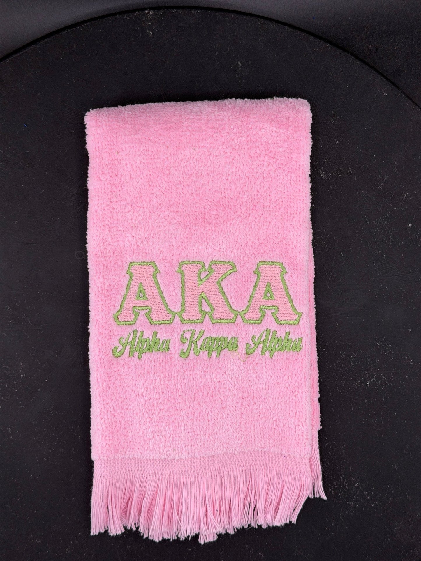 Alpha Kappa Alpha Letters Series Embroidered Towel - West & Remount Custom Apparel