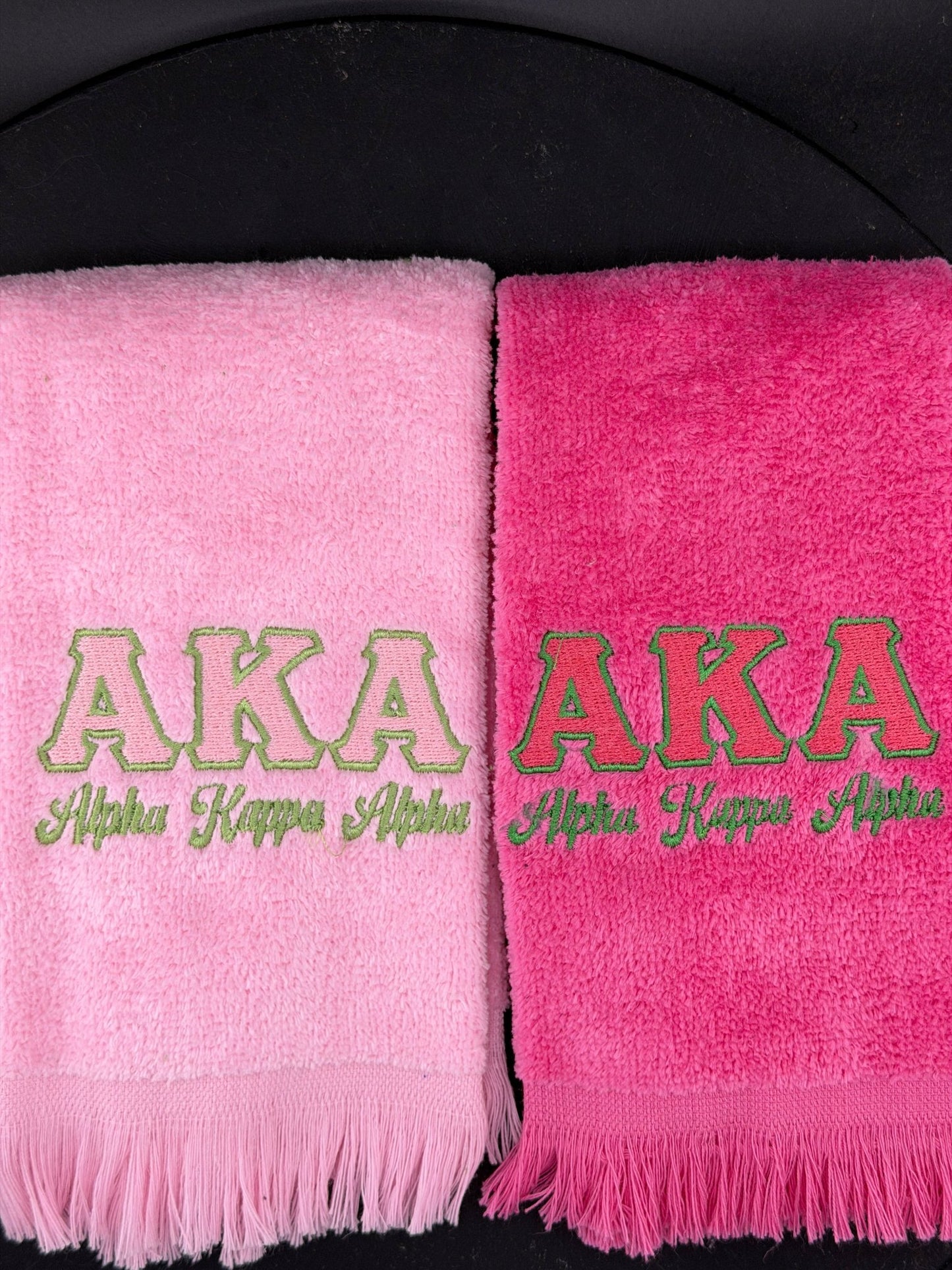 Alpha Kappa Alpha Letters Series Embroidered Towel - West & Remount Custom Apparel