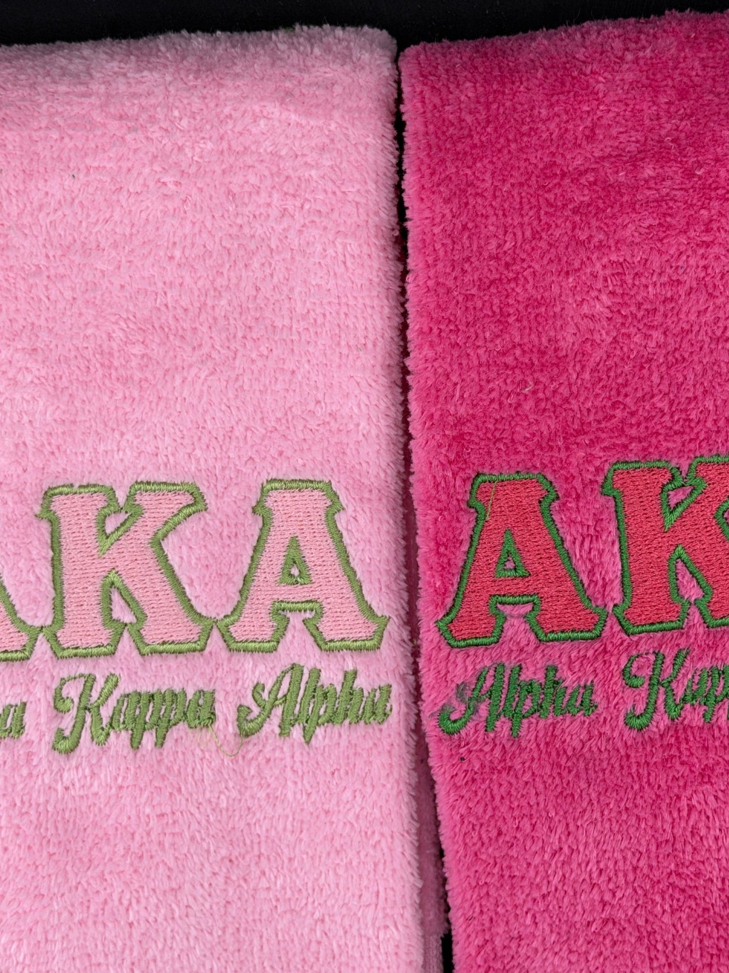Alpha Kappa Alpha Letters Series Embroidered Towel - West & Remount Custom Apparel