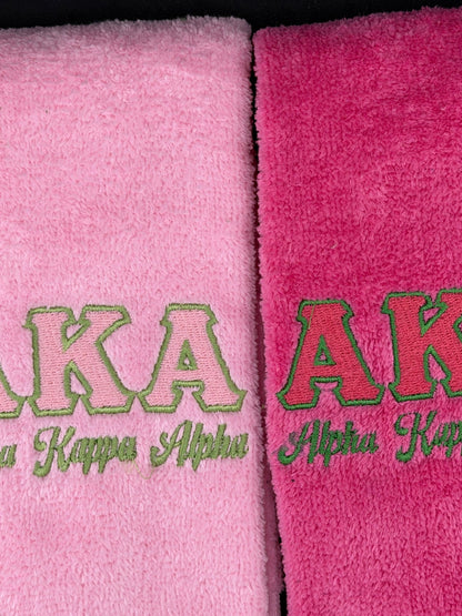 Alpha Kappa Alpha Letters Series Embroidered Towel - West & Remount Custom Apparel