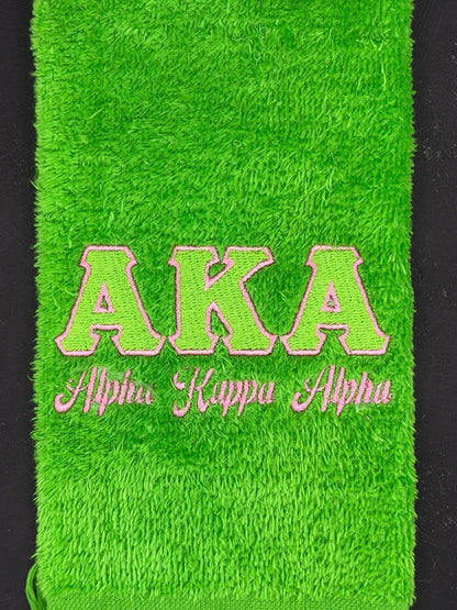 Alpha Kappa Alpha Letters Series Embroidered Towel - West & Remount Custom Apparel