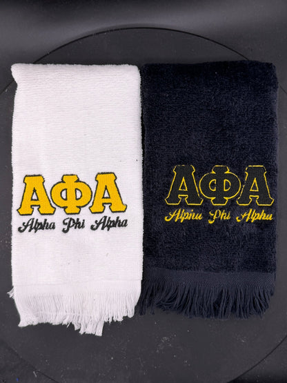 Alpha Phi Alpha Letters Series Embroidered Towel - West & Remount Custom Apparel