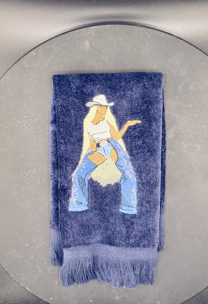 Cowboy Bey Embroidered Leisure Luxe Towel - West & Remount Custom Apparel