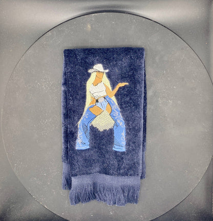 Cowboy Bey Embroidered Leisure Luxe Towel - West & Remount Custom Apparel