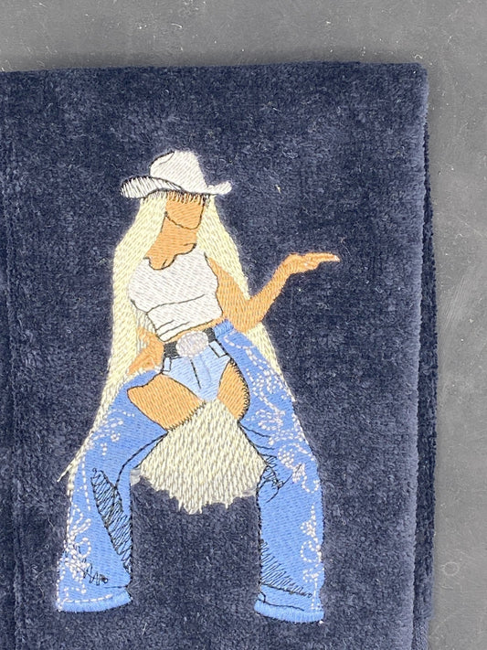 Cowboy Bey Embroidered Leisure Luxe Towel - West & Remount Custom Apparel
