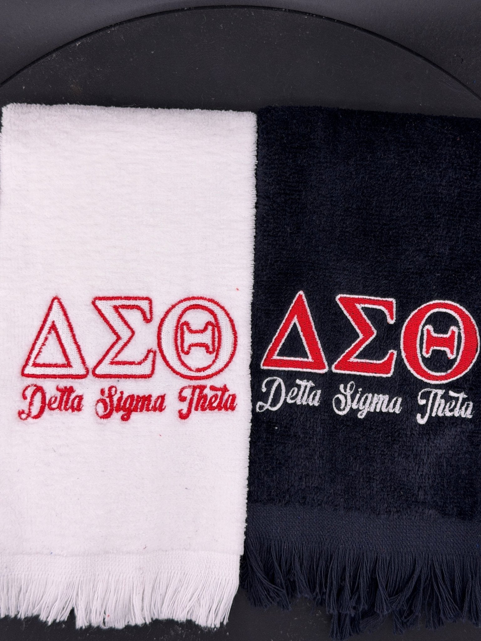Delta Sigma Theta Letters Series Embroidered Towel - West & Remount Custom Apparel