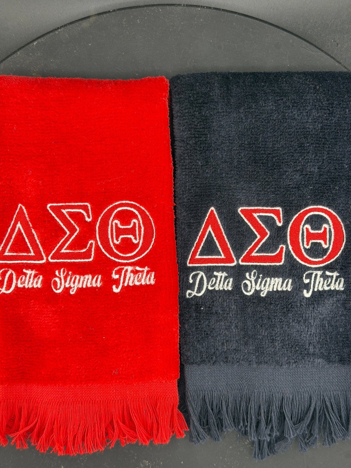 Delta Sigma Theta Letters Series Embroidered Towel - West & Remount Custom Apparel