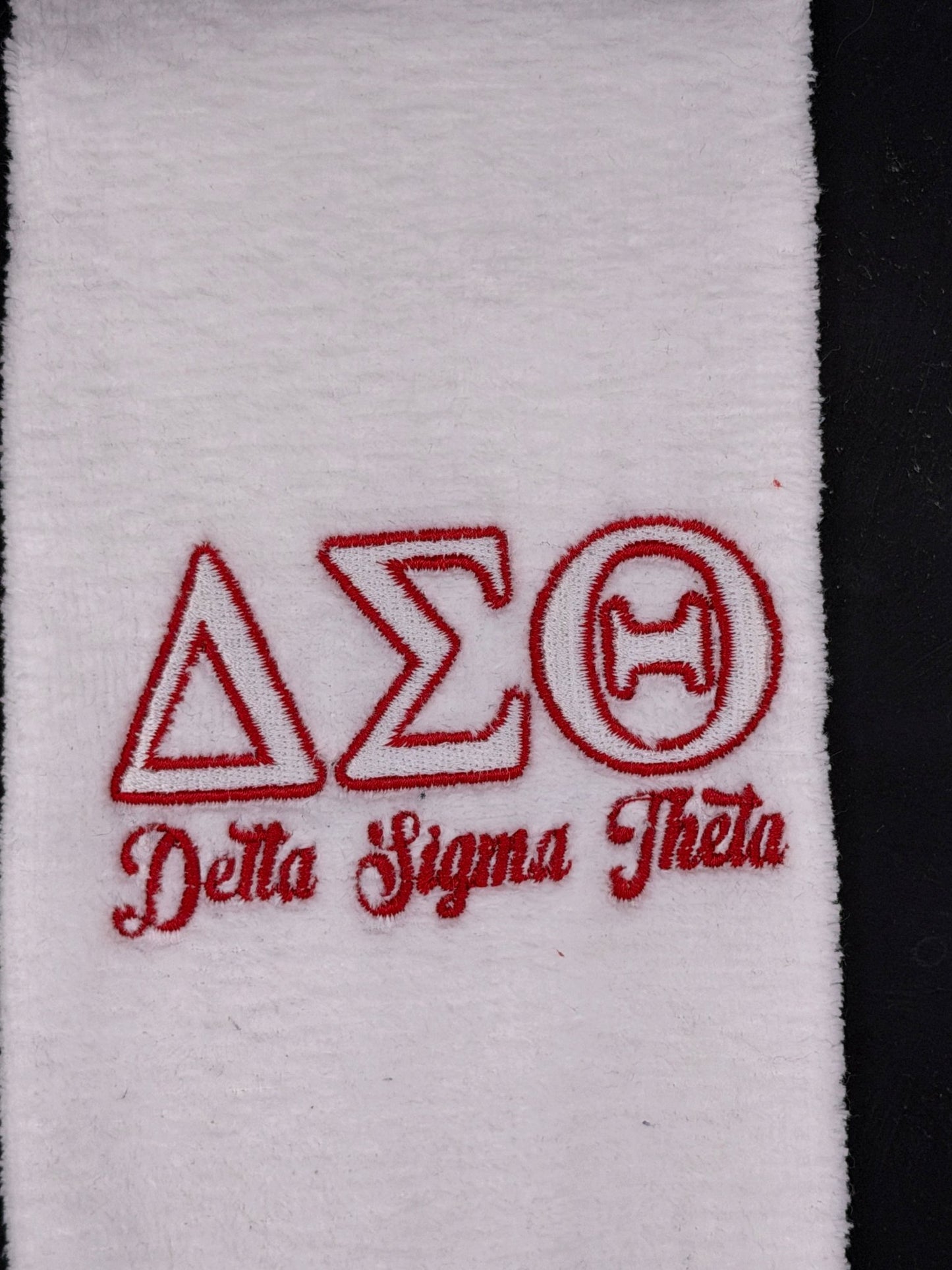 Delta Sigma Theta Letters Series Embroidered Towel - West & Remount Custom Apparel