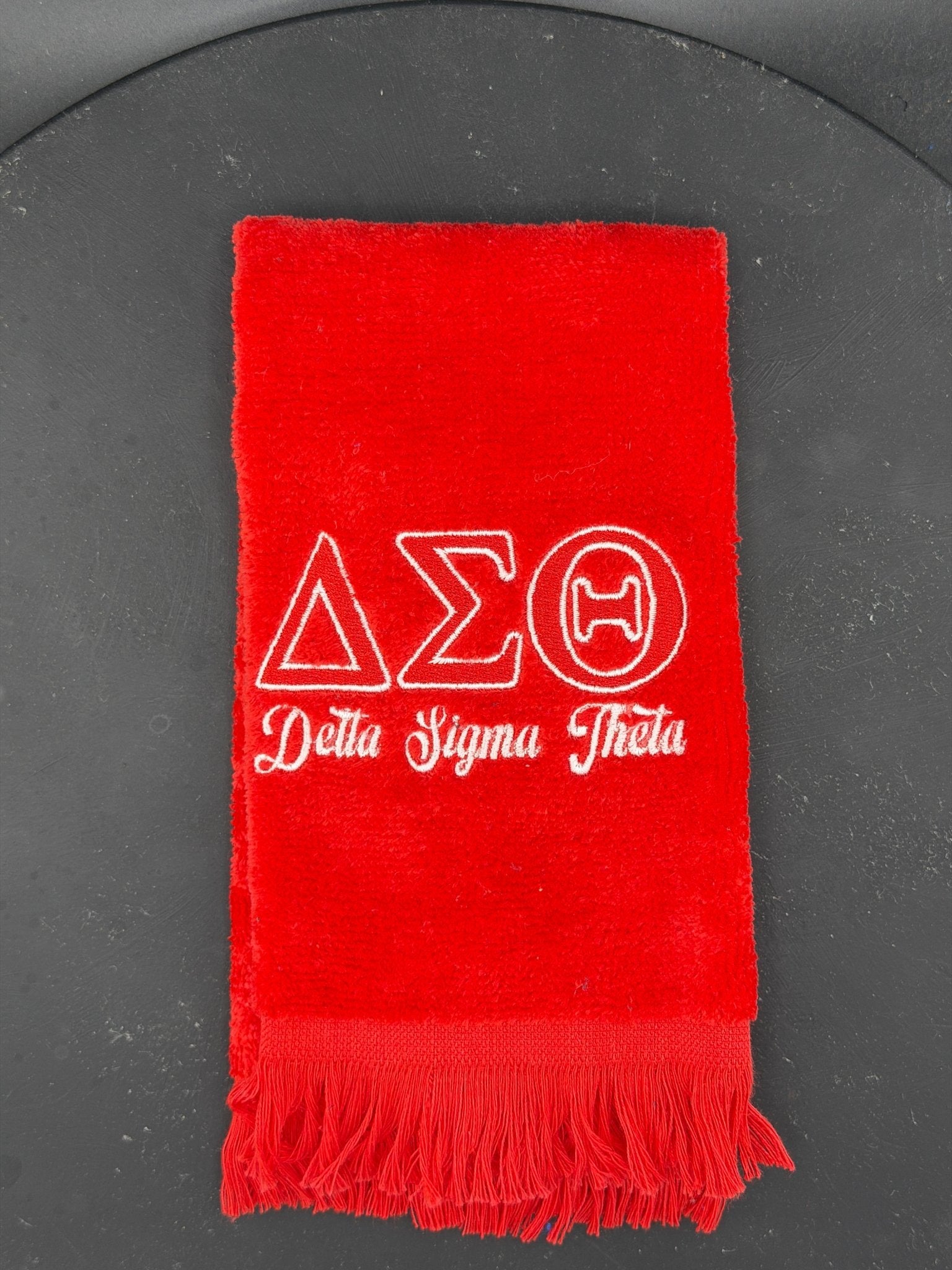 Delta Sigma Theta Letters Series Embroidered Towel - West & Remount Custom Apparel