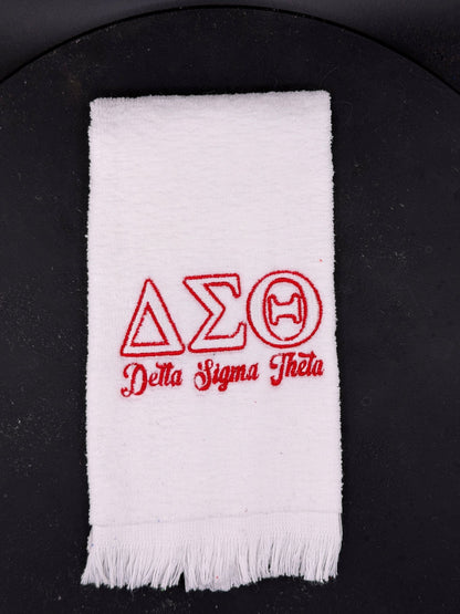 Delta Sigma Theta Letters Series Embroidered Towel - West & Remount Custom Apparel