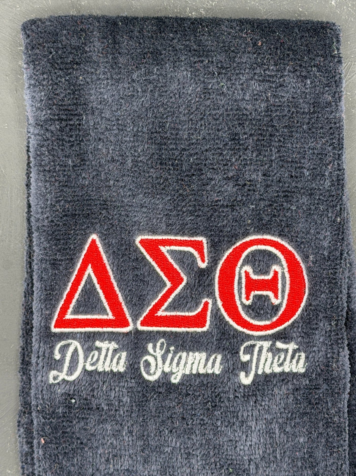 Delta Sigma Theta Letters Series Embroidered Towel - West & Remount Custom Apparel