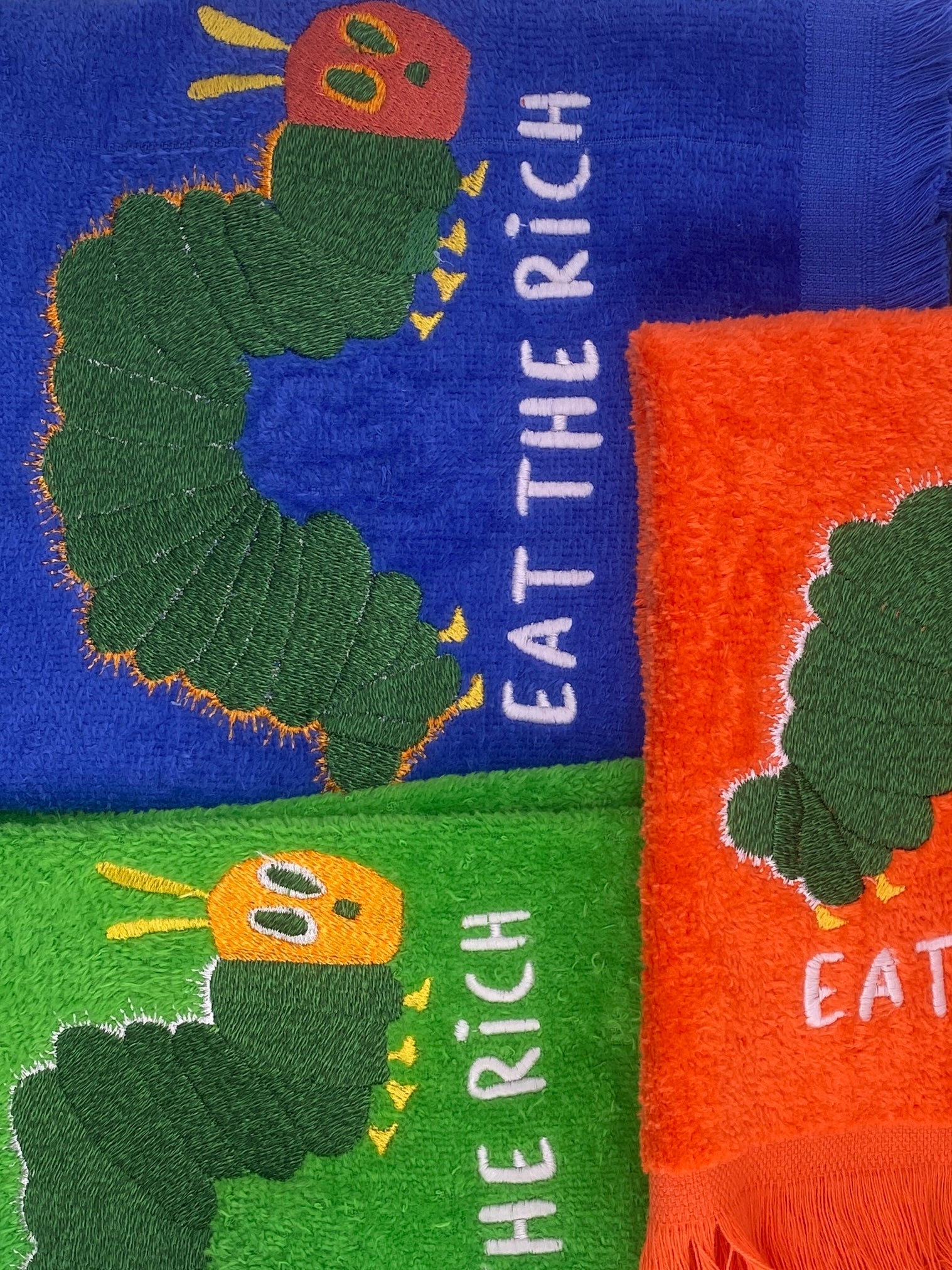 EAT THE RICH Protest Towel - West & Remount Custom Apparel