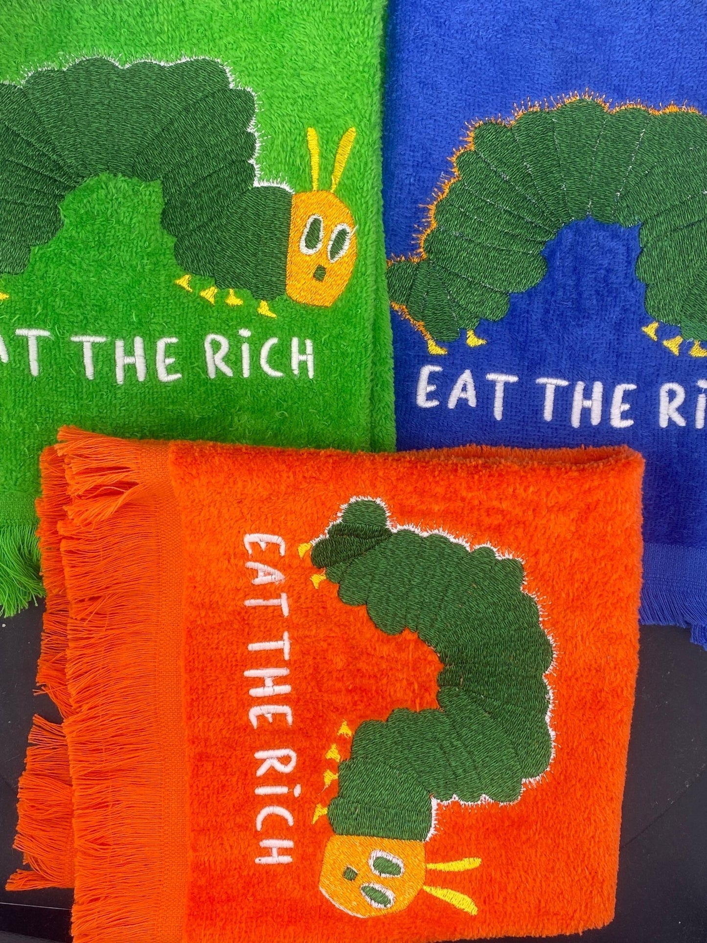 EAT THE RICH Protest Towel - West & Remount Custom Apparel