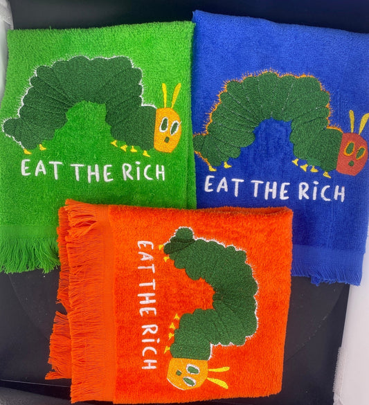 EAT THE RICH Protest Towel - West & Remount Custom Apparel