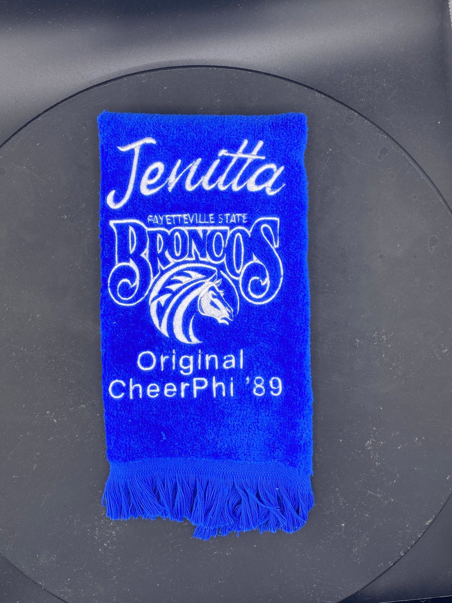 Fayetteville State University Broncos Embroidered Towel – Royal Blue Velour - West & Remount Custom Apparel