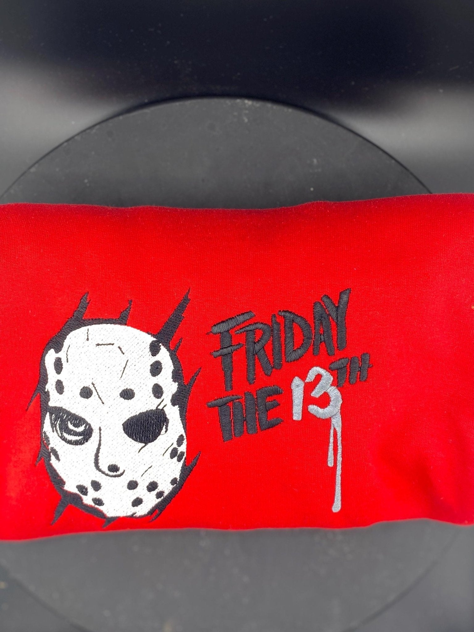 Friday the 13th Horror Hoodie – Embroidered Mask Design - West & Remount Custom Apparel