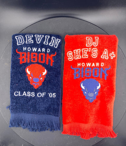 Howard University Bison Leisure Luxe Towel - West & Remount Custom Apparel