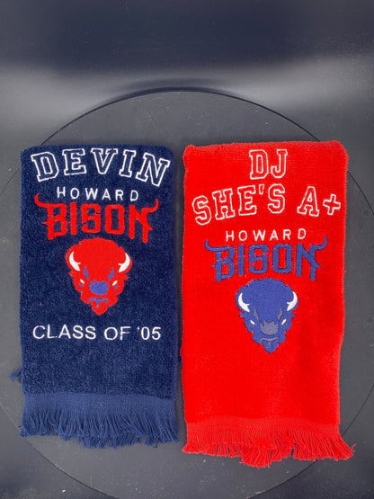 Howard University Bison Leisure Luxe Towel - West & Remount Custom Apparel